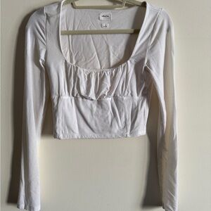 Aritzia Wilfred Free Orbit Longsleeve top white size small